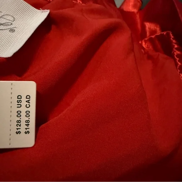 Anthropologie Mare Mare Off the Shoulder Elegant Red Bow Top New NWT - Picture 6 of 9